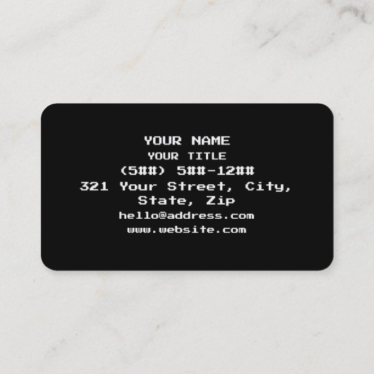 Coder Visitenkarte (Rückseite)