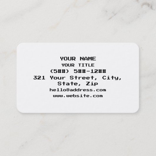 Coder Visitenkarte (Rückseite)