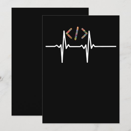 Coders Funny | Coding für Computersoftware Einladung (Vorne/Hinten)