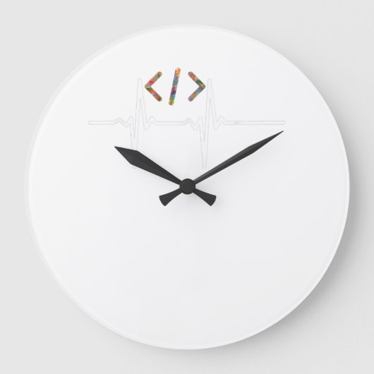Coders Funny | Coding für Computersoftware Große Wanduhr (Vorderseite)