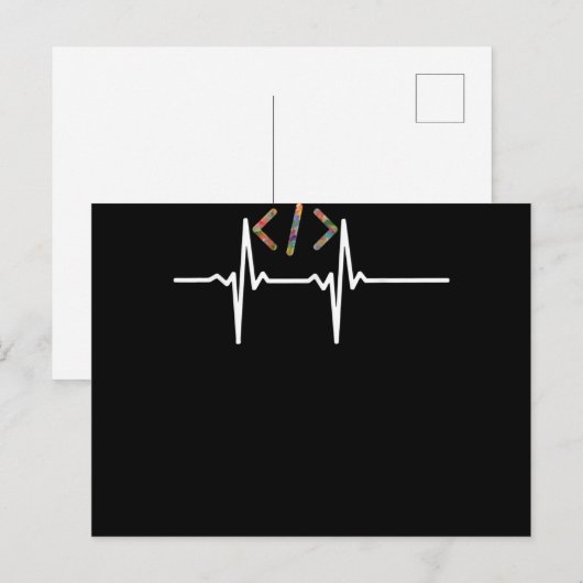 Coders Funny | Coding für Computersoftware Postkarte (Vorne/Hinten)