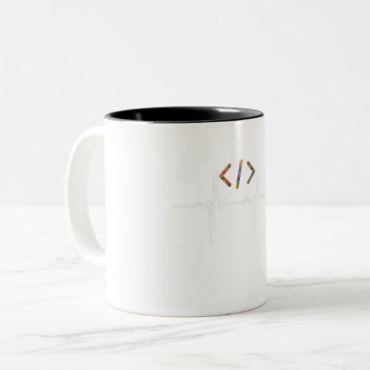 Coders Funny | Coding für Computersoftware Zweifarbige Tasse (Vorderseite Links)