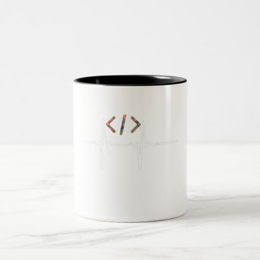 Coders Funny | Coding für Computersoftware Zweifarbige Tasse (Mittel)