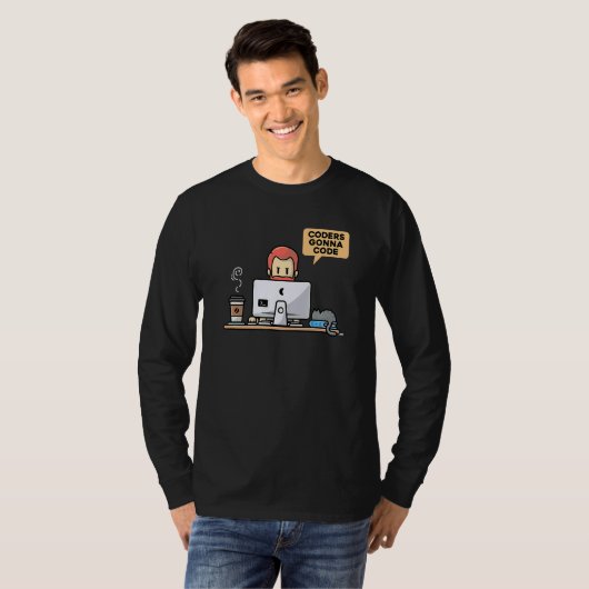Coders Gonna Code Programmierer Computer Geek Nerd T-Shirt (Vorne ganz)