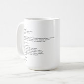 Coders Kaffeetasse (Vorderseite Links)