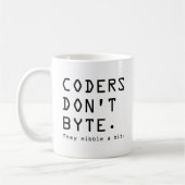 Coders nicht Byte Kaffeetasse (Links)
