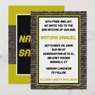 Coder's Party Bar Mitzvah Einladung