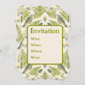 Codescore Ästhetische Grüne Britische Wildtiere Einladung (Vorne/Hinten)