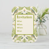 Codescore Ästhetische Grüne Britische Wildtiere Einladung (Stehend Vorderseite)