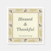 Codescore Ästhetischer Erntedank personalisieren Serviette (Vorderseite)