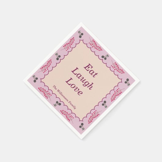 Codescore Ästhetischer Erntedank personalisieren Serviette (Ecke)