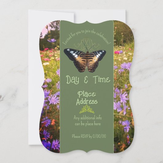 Codescore-Blume: Einladungen zur Meadow Wedding (Rückseite)