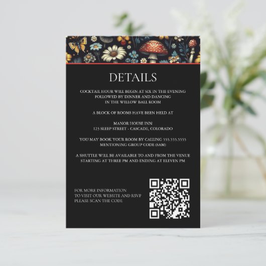 Codescore Garden Detail und QR Code Begleitkarte (Stehend Vorderseite)