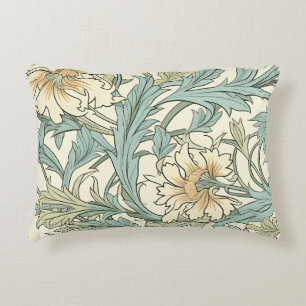 Codescore-Kunstwerk Natürliche Blume Muster Beige Dekokissen