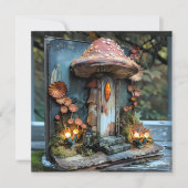 Codescore Mushroom Blue Book Journal Scrapbook Einladung (Vorderseite)