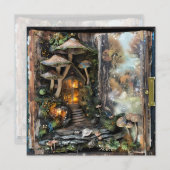 Codescore Mushroom Book Fall Scrapbook Journal Einladung (Vorne/Hinten)