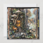 Codescore Mushroom Book Fall Scrapbook Journal Einladung (Vorderseite)
