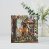 Codescore Mushroom Book Fall Scrapbook Journal Einladung (Stehend Vorderseite)