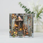 Codescore Mushroom Book Fall Scrapbook Seite Einladung (Stehend Vorderseite)