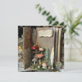 Codescore Mushroom Book Mossy Scrapbook Journal Einladung (Stehend Vorderseite)