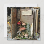 Codescore Mushroom Book Mossy Scrapbook Journal Einladung (Vorderseite)