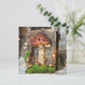 Codescore Mushroom Book Mossy Scrapbook Journal Einladung (Stehend Vorderseite)