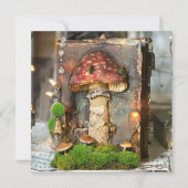 Codescore Mushroom Book Mossy Scrapbook Journal Einladung (Vorderseite)