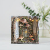 Codescore Mushroom Book Trifold Scrapbook Seite Einladung (Stehend Vorderseite)