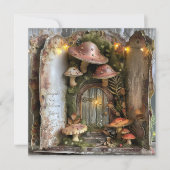 Codescore Mushroom Book Trifold Scrapbook Seite Einladung (Vorderseite)