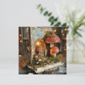 Codescore Mushroom Fairy Book Scrapbook Journal Einladung (Stehend Vorderseite)