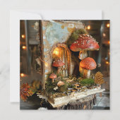 Codescore Mushroom Fairy Book Scrapbook Journal Einladung (Vorderseite)