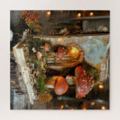 Codescore Mushroom Fairy Book Scrapbook Journal Puzzle (Horizontal)