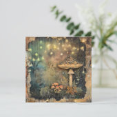 Codescore Mushroom Fairy Light Scrapbook Journal Einladung (Stehend Vorderseite)