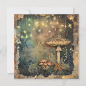 Codescore Mushroom Fairy Light Scrapbook Journal Einladung (Vorderseite)