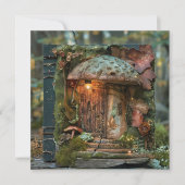 Codescore Mushroom Green Book Scrapbook Journal Einladung (Vorderseite)