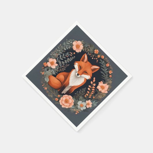 Codescore Niedlich Fox Serviette (Ecke)