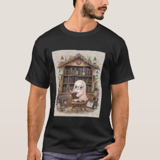 Codescore Niedlich Spooky Ghost Reading Bo T-Shirt