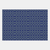 Codescore Wrapping Paper Navy Weihnachtszelt Geschenkpapier Set (Vorderseite 2)