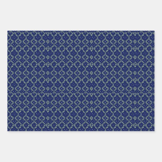 Codescore Wrapping Paper Navy Weihnachtszelt Geschenkpapier Set (Vorderseite 2)
