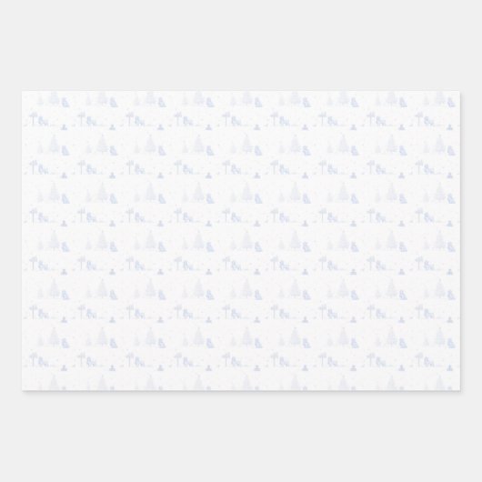 Codescore Wrapping Paper Navy Weihnachtszelt Geschenkpapier Set (Vorderseite)