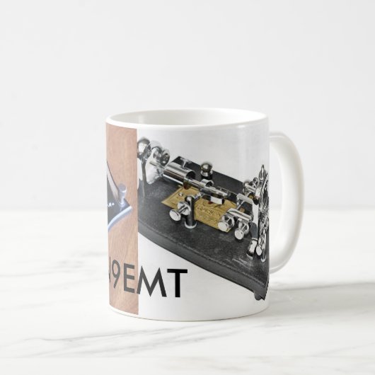 Codetasten-Rufzeichen-Tasse Kaffeetasse (VorderseiteRechts)