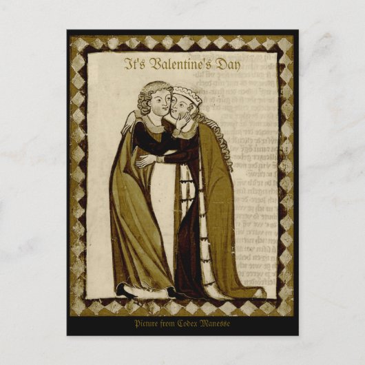 Codex Manesse CC0035 Valentine Feiertagspostkarte (Vorderseite)