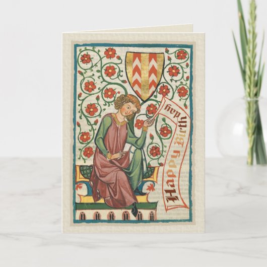 Codex Manesse CC0554 Geburtskarte Karte (Vorderseite)