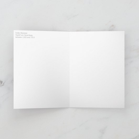 Codex Manesse CC0555 Geburtskarte Karte (Innenseite)