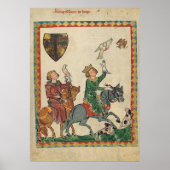 Codex Manesse - König Konrad der Junge Poster (Vorne)