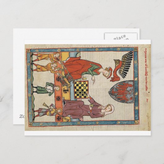 Codex Manesse - Markgraf Otto von Brandenburg Post Postkarte (Vorne/Hinten)