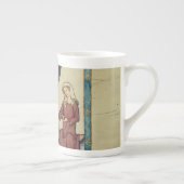 Codex Manesse Mittelalterliche Schachspieler Bone Porzellantasse (Rechts)