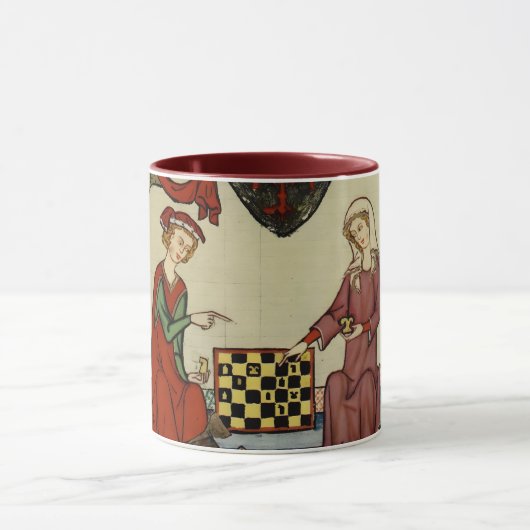 Codex Manesse Mittelalterliche Schachspieler Tasse (Zentrum)