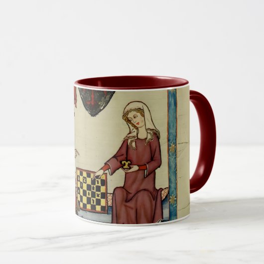 Codex Manesse Mittelalterliche Schachspieler Tasse (VorderseiteRechts)
