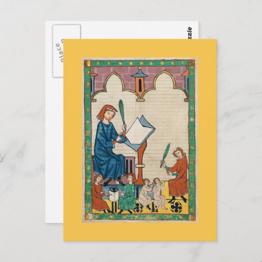 Codex Manesse Postkarte (Vorne/Hinten)